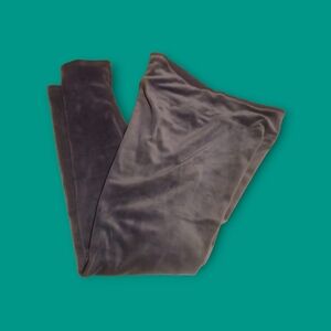 Cuddl duds double plush velour medium gray pants
